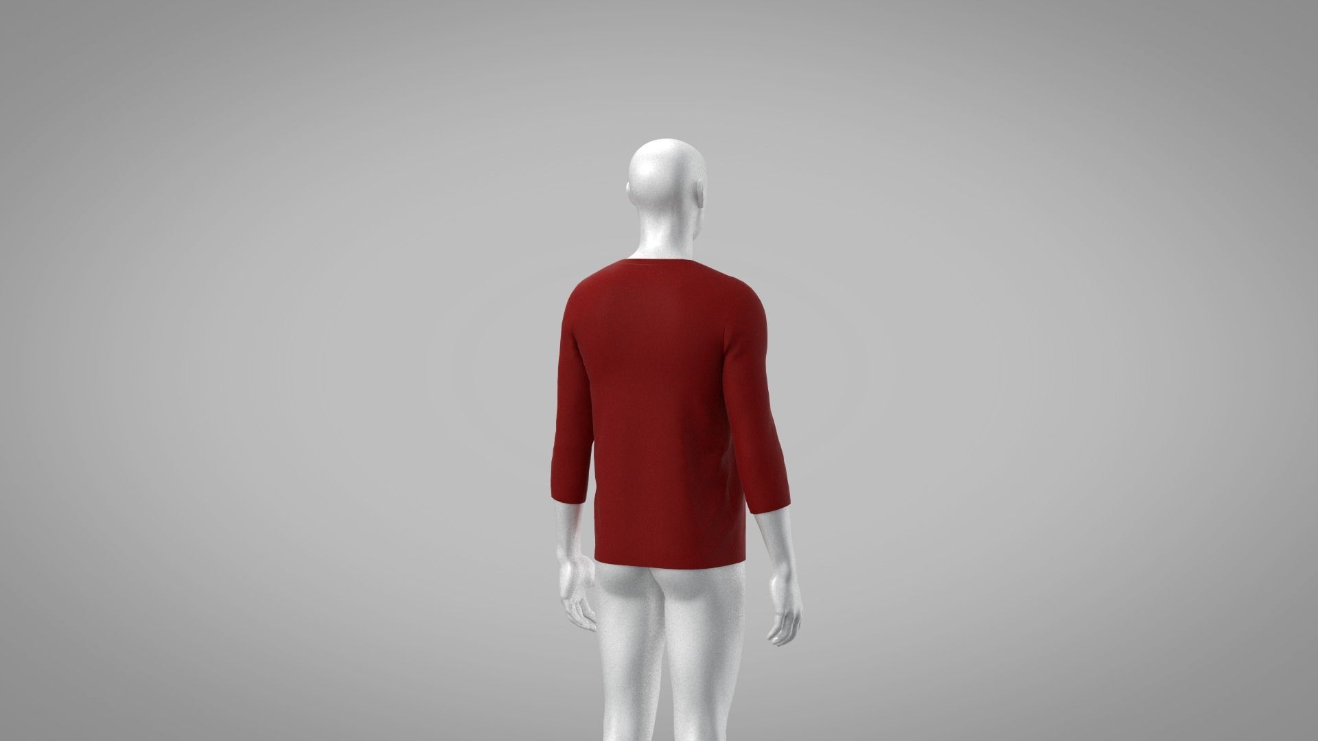 jacket mannequin wearing sweater Low-poly 3D model_4
