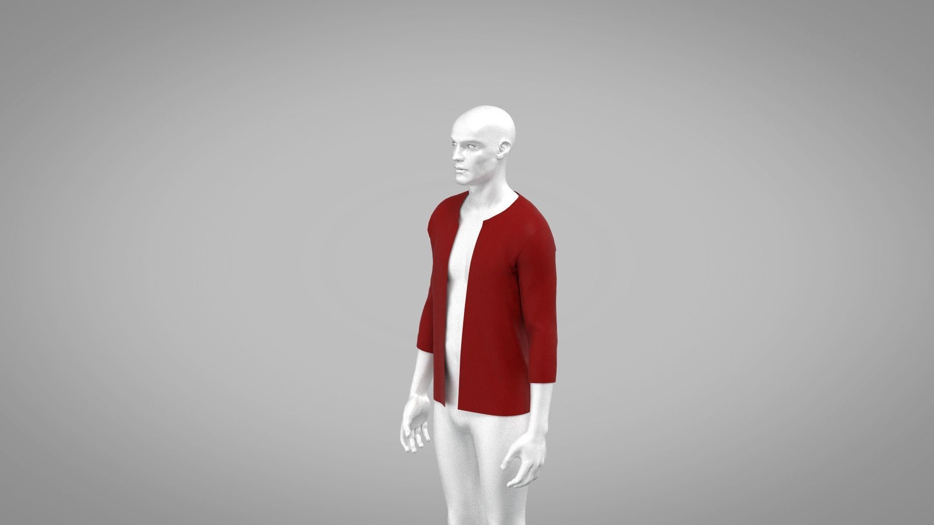 jacket mannequin wearing sweater Low-poly 3D model_2