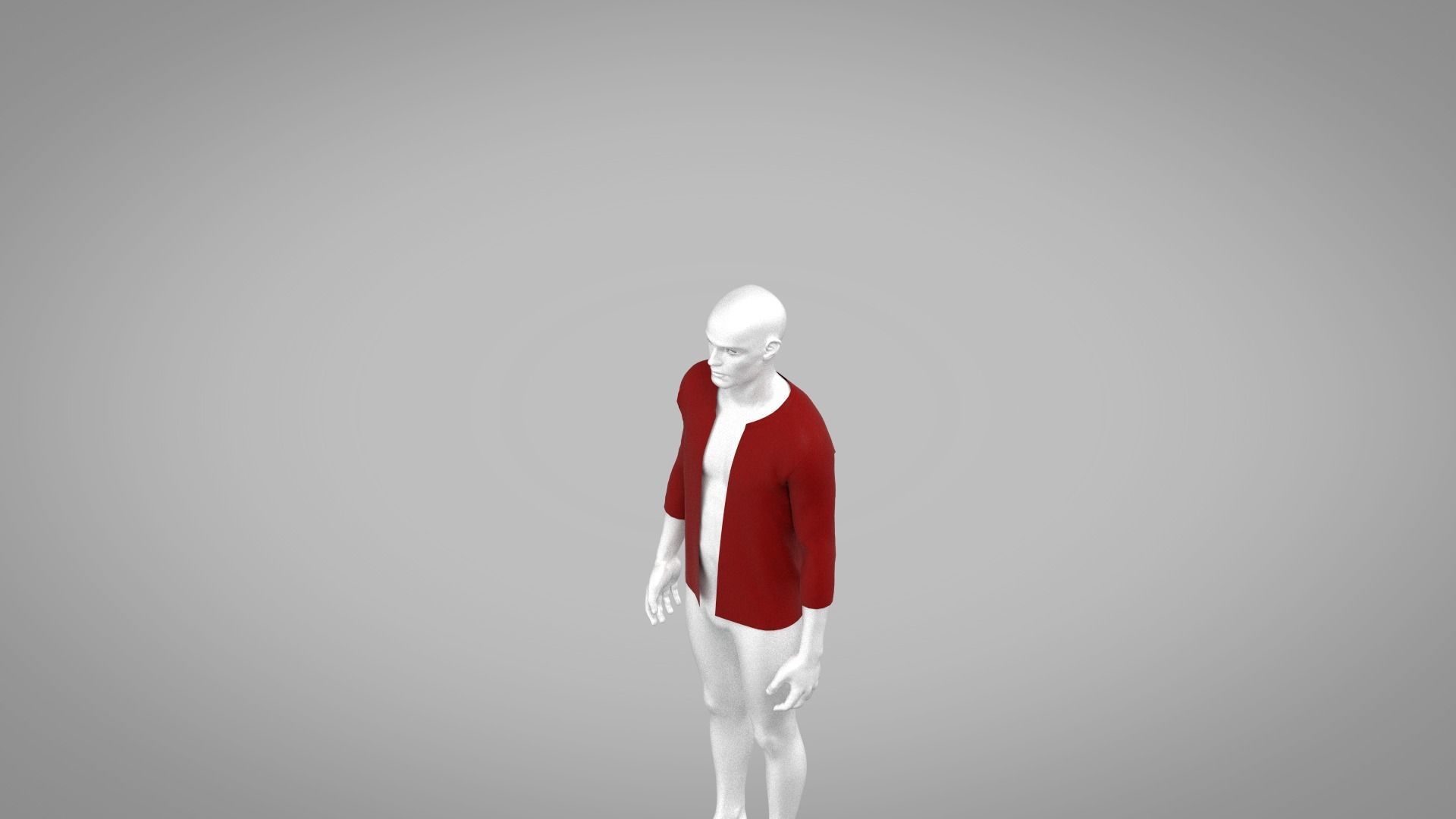 jacket mannequin wearing sweater Low-poly 3D model_8