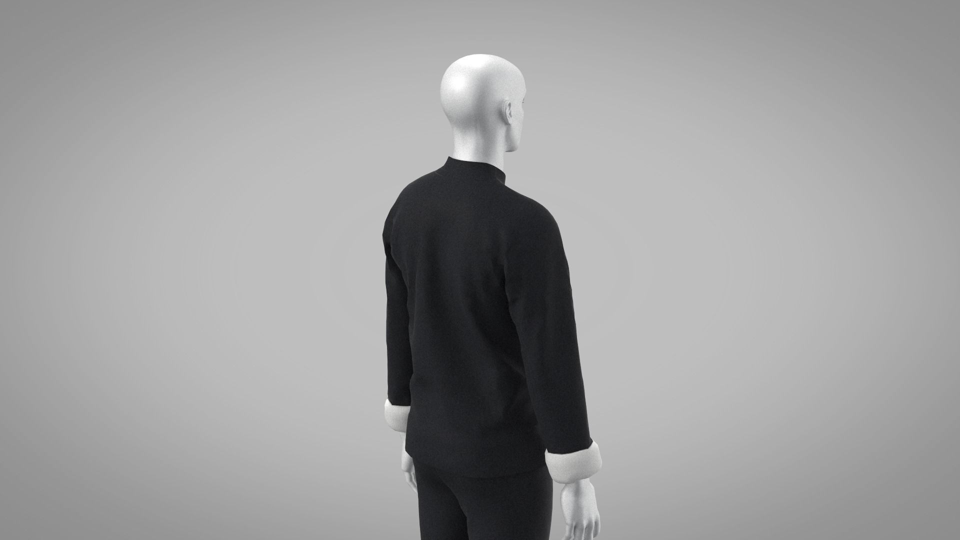 Kung Fu Uniform Low-poly 3D model_6