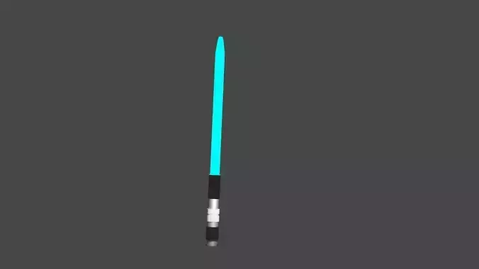 blue light saber 3D model