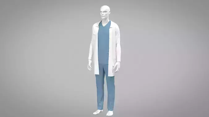 Doctor Cloth Low-poly 3D model