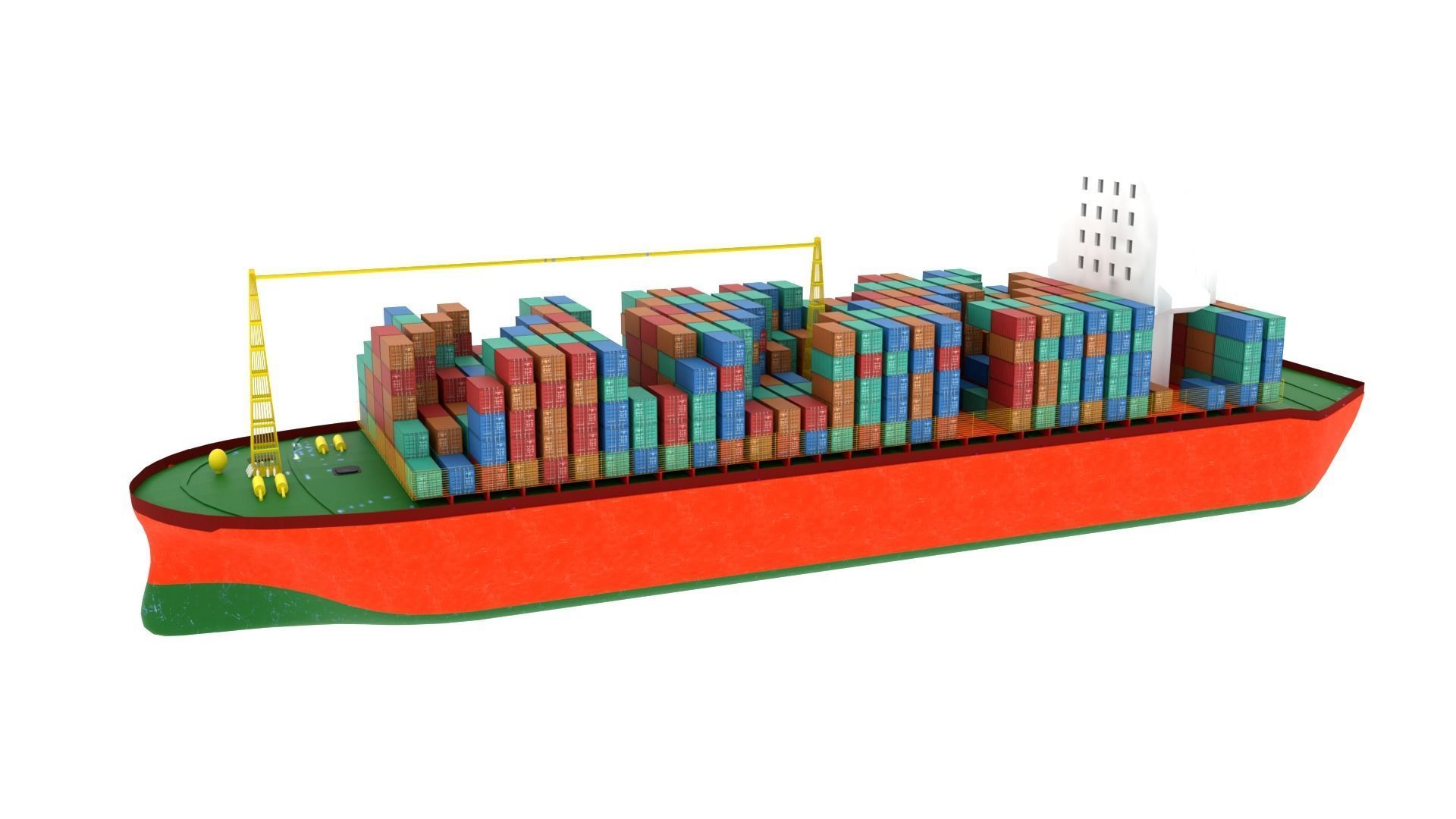 Container Ship  3D model_2