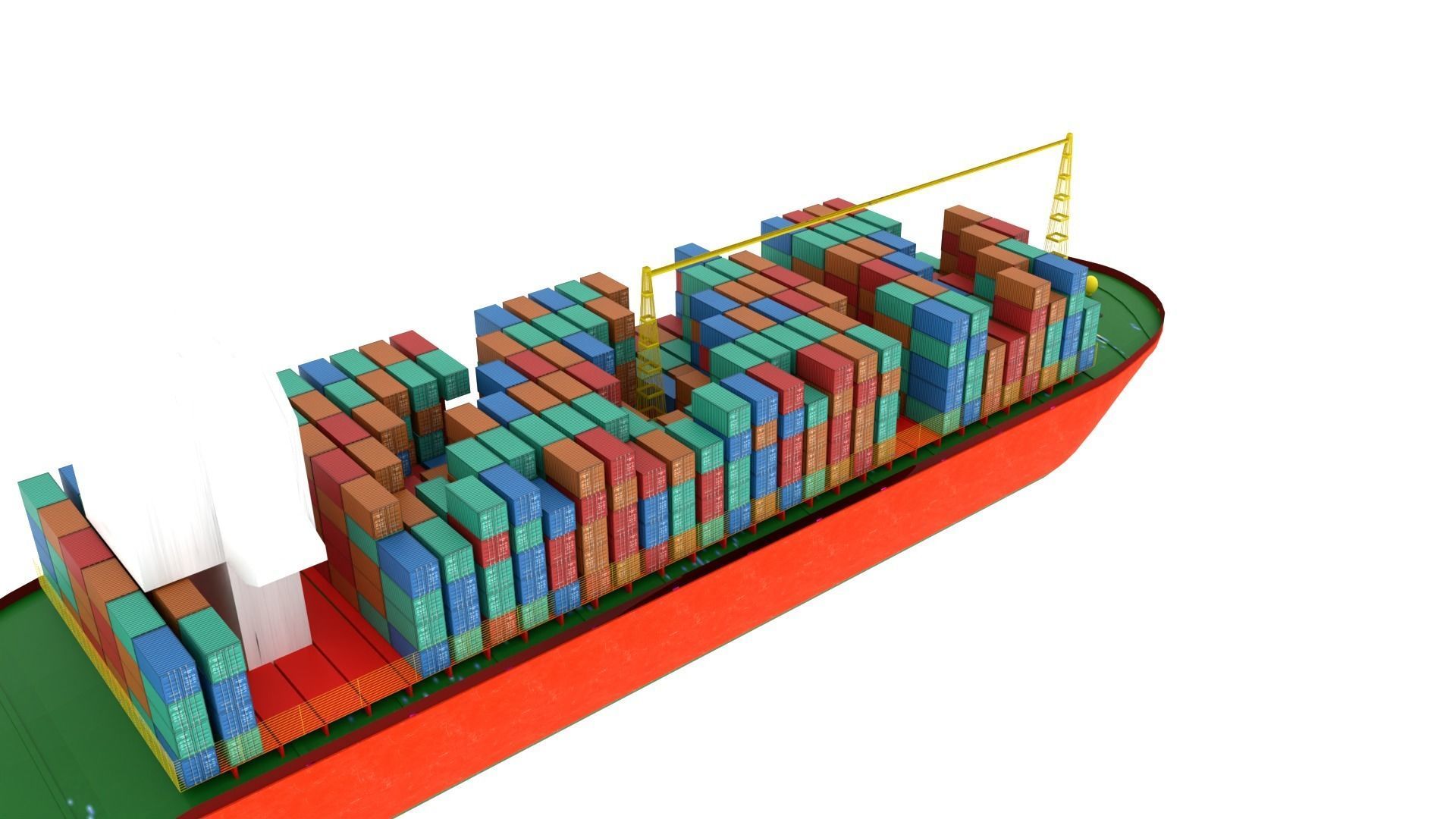 Container Ship  3D model_5