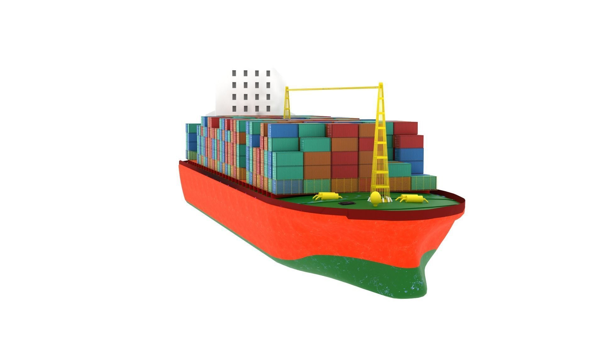 Container Ship  3D model_6