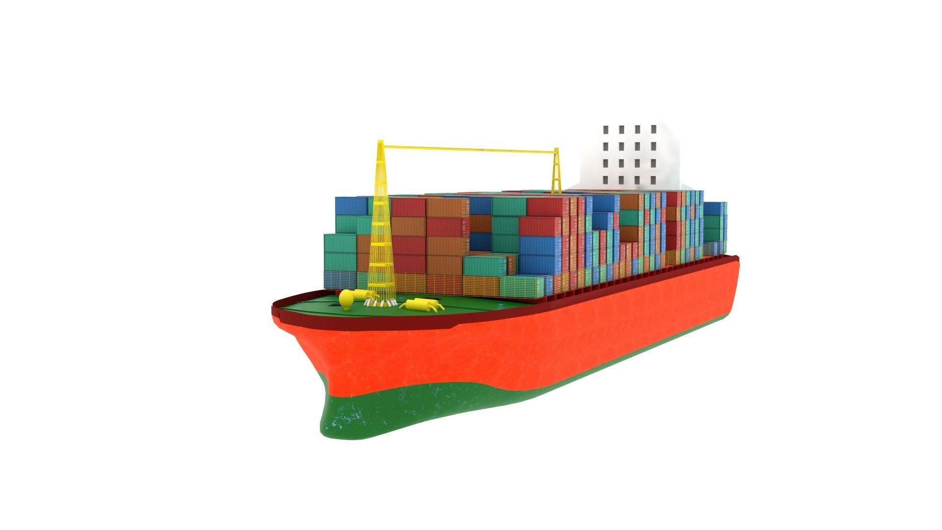 Container Ship  3D model_7