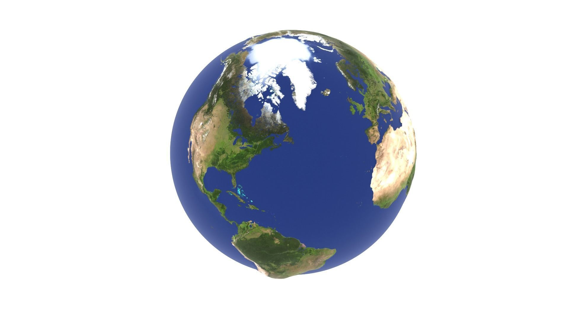 Earth globe Low-poly 3D model_1