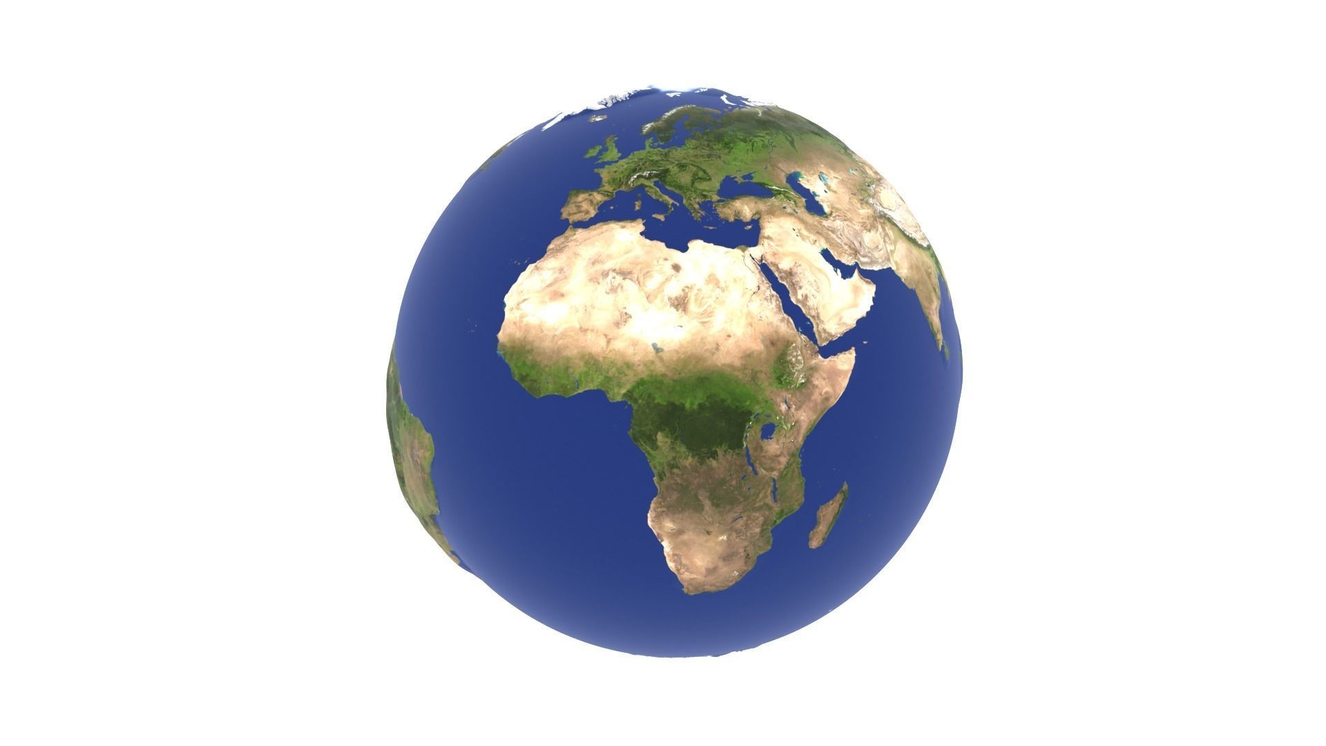 Earth globe Low-poly 3D model_5