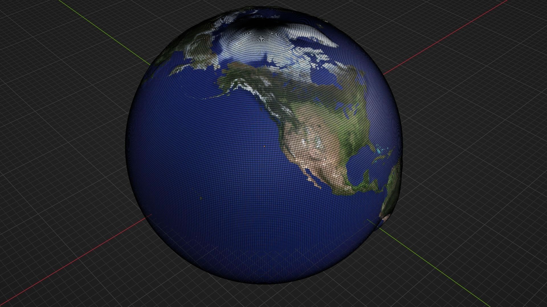 Earth globe Low-poly 3D model_9