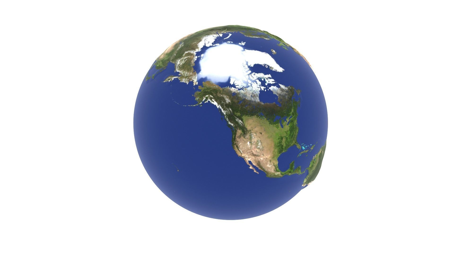 Earth globe Low-poly 3D model_2