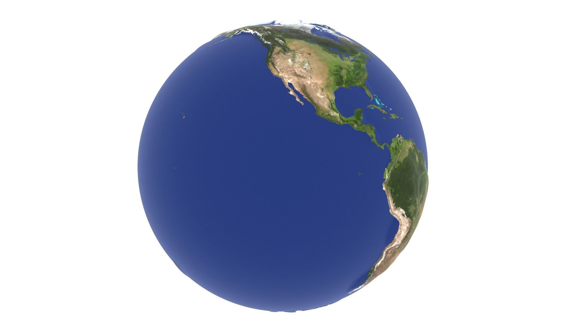 Earth globe Low-poly 3D model_7