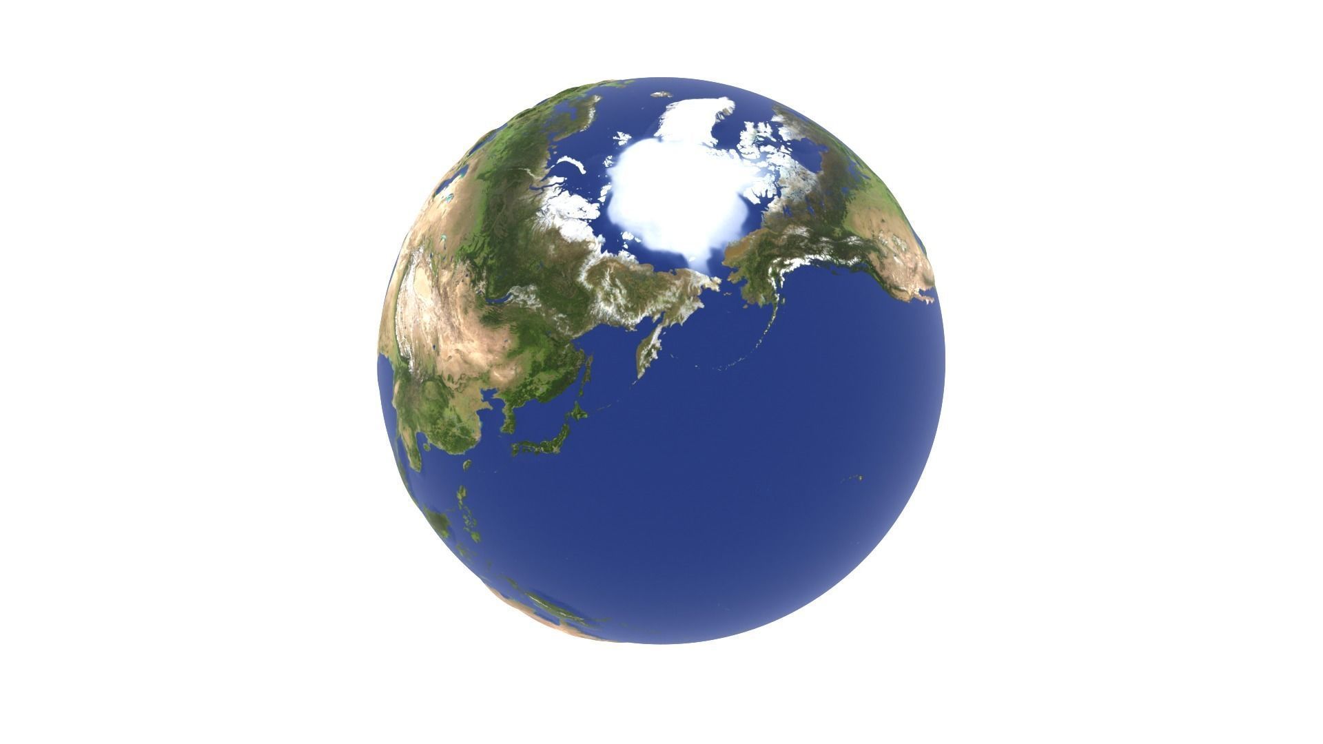 Earth globe Low-poly 3D model_3