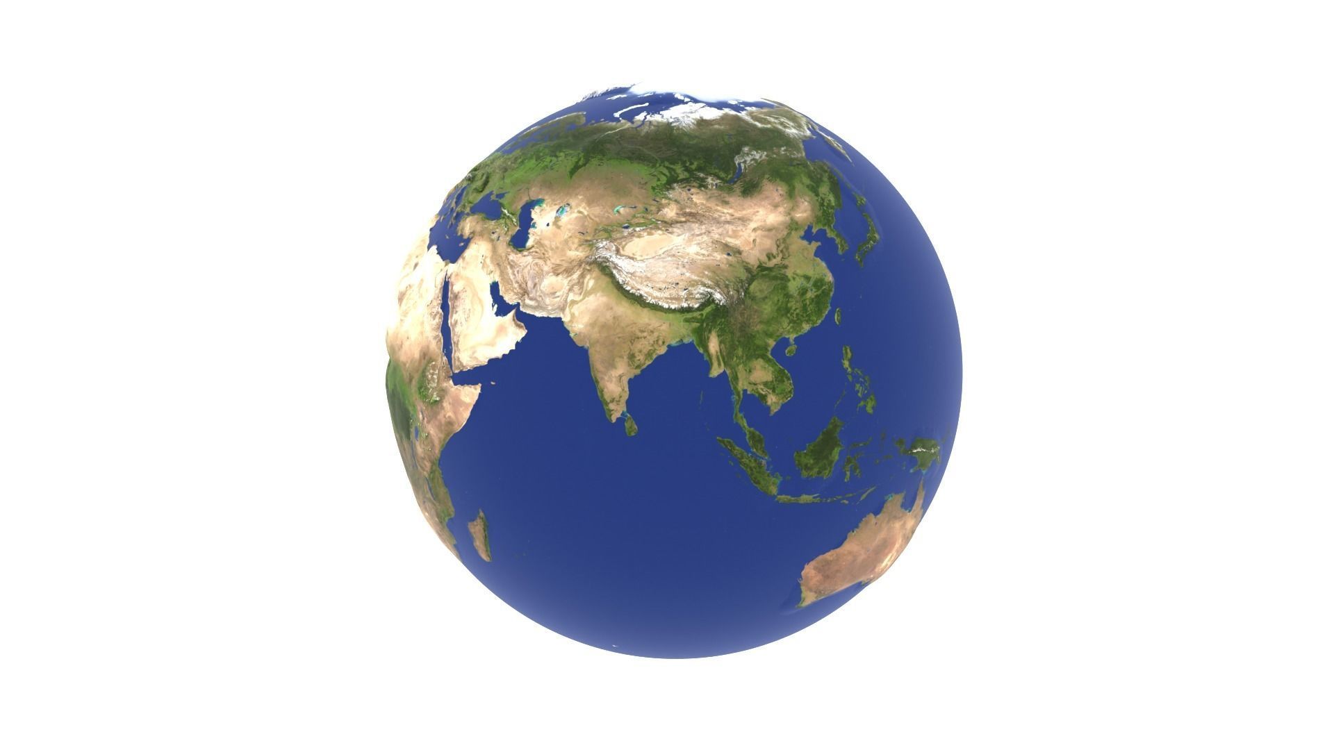 Earth globe Low-poly 3D model_4