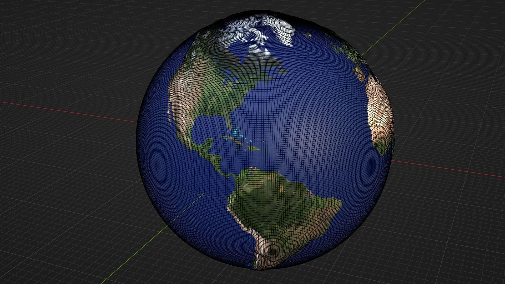Earth globe Low-poly 3D model_8