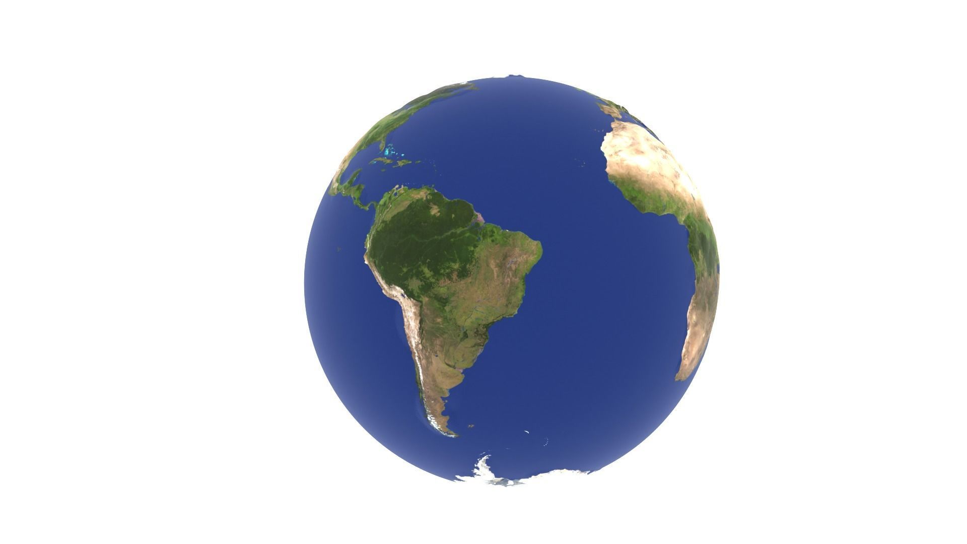 Earth globe Low-poly 3D model_6