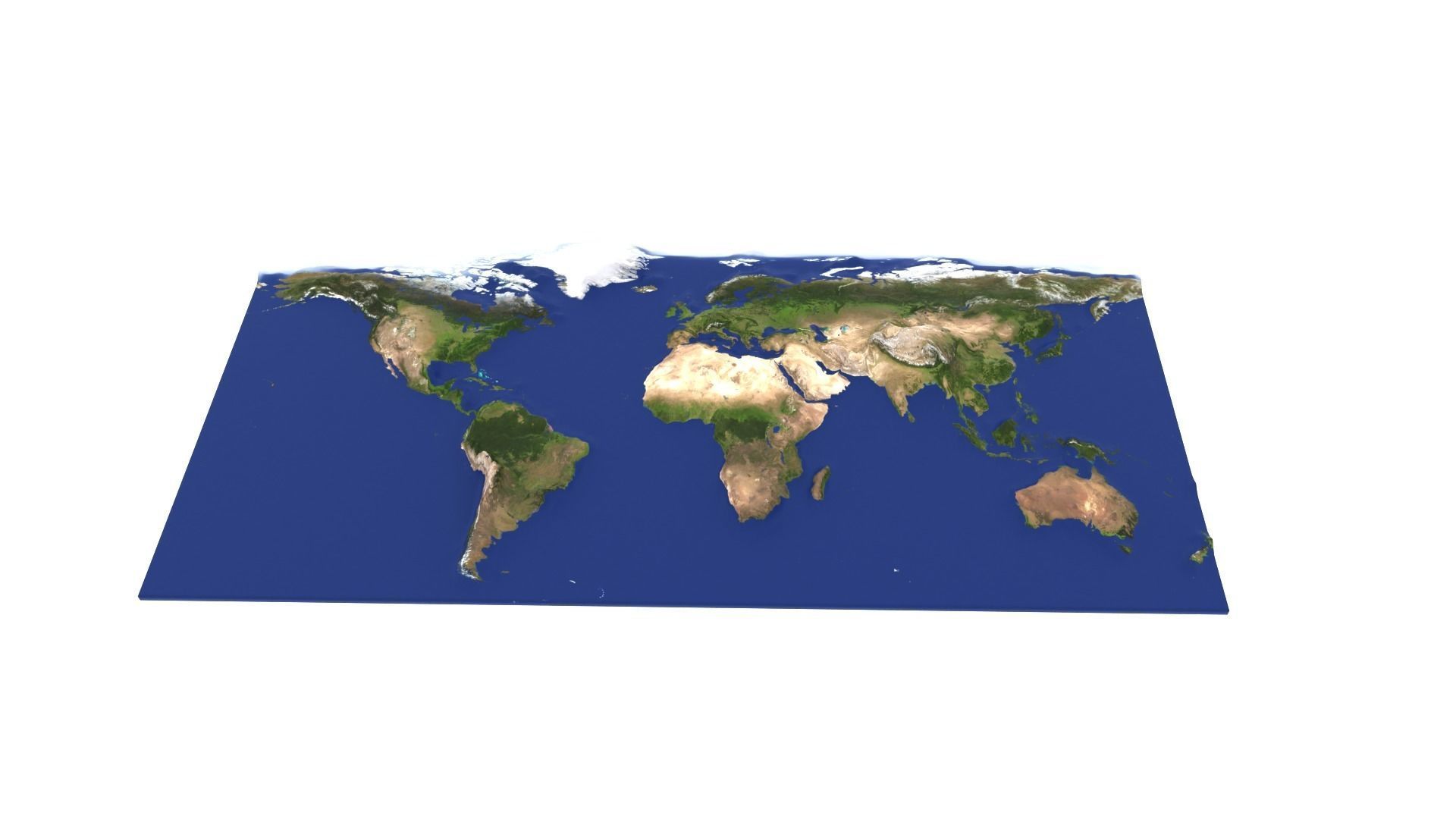 World Map Low-poly 3D model_1