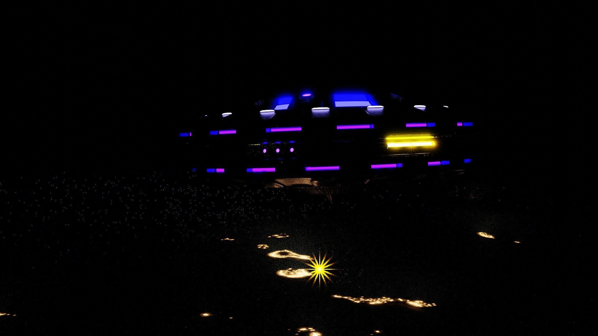 Highly detailed cartoonish UFO model 3D model_3