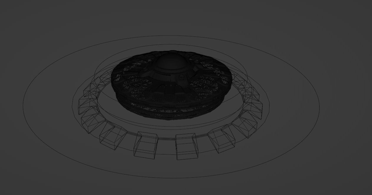 Highly detailed cartoonish UFO model 3D model_4