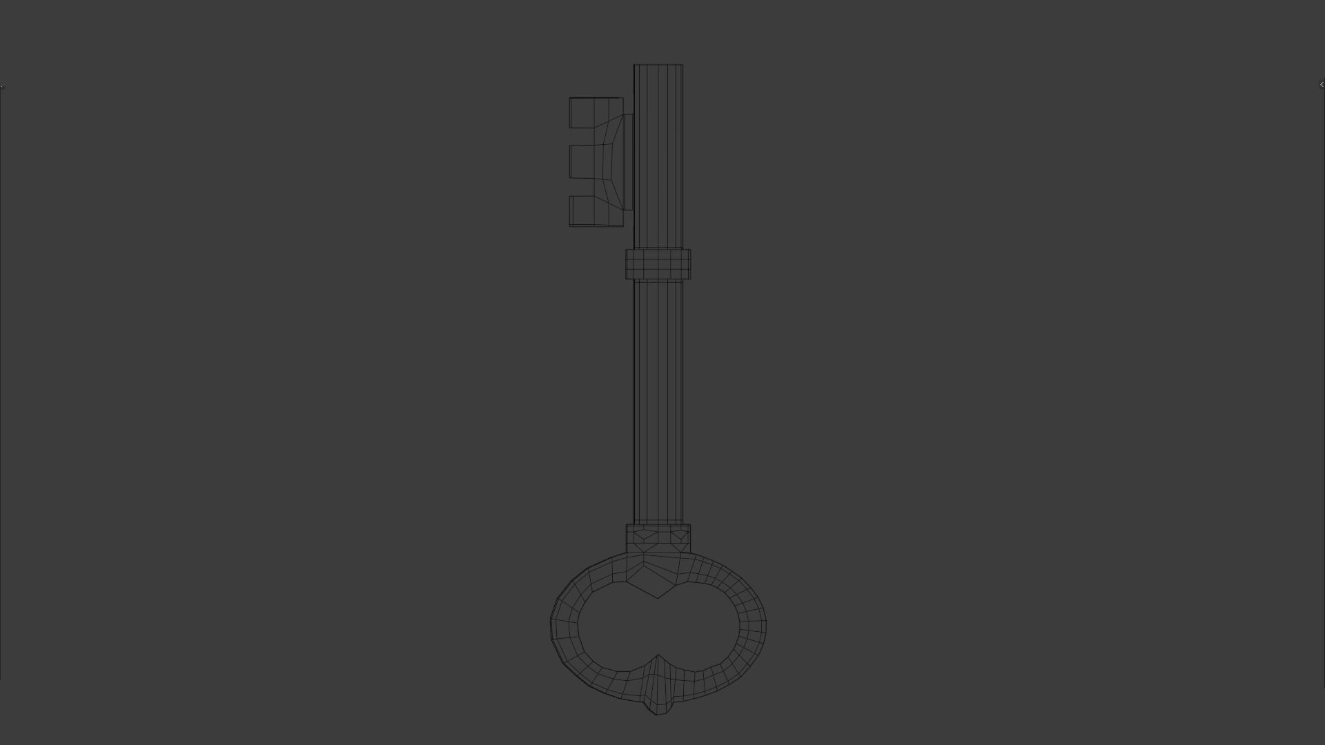 Stylized Key Low-poly 3D model_9