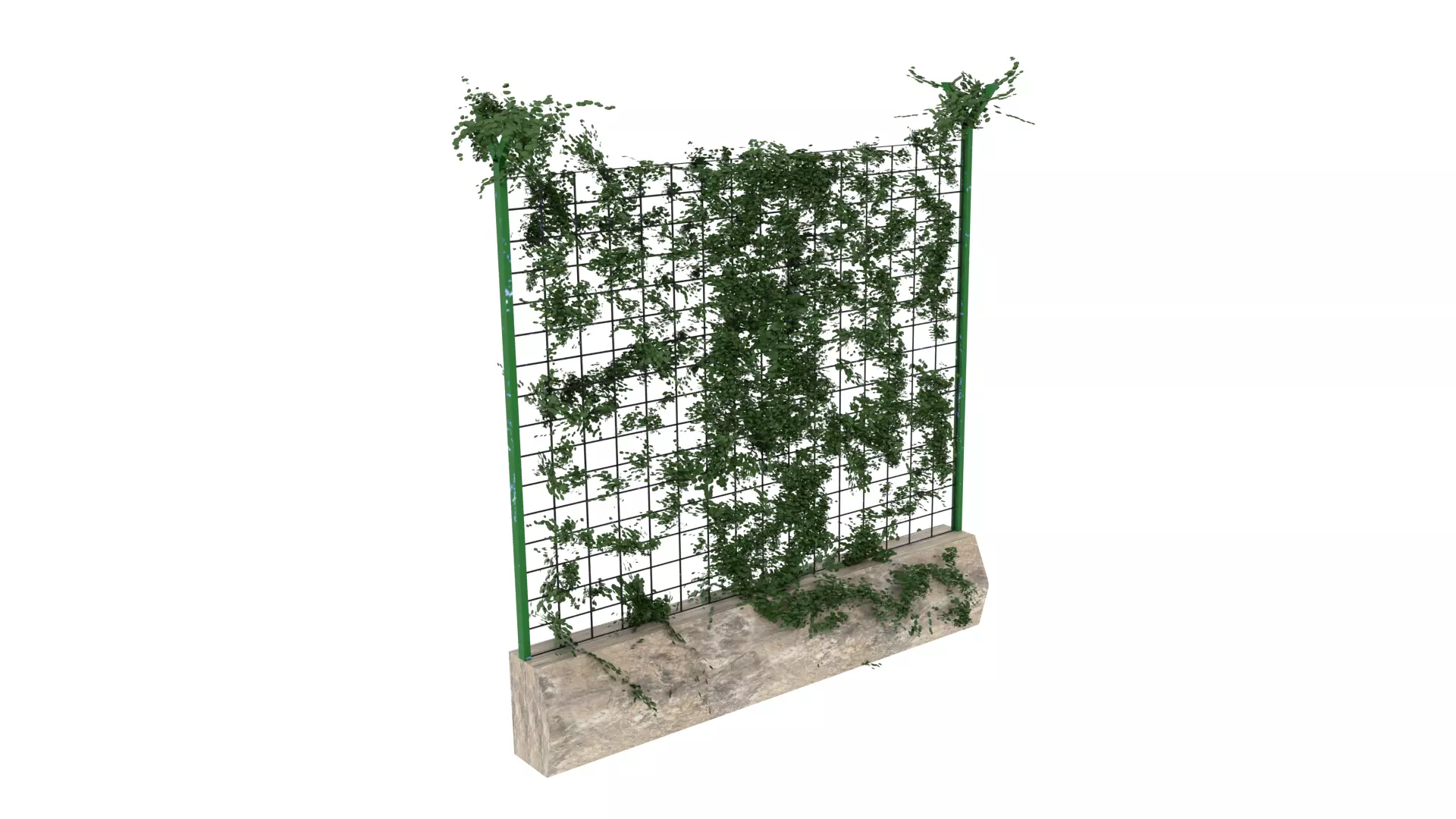 Moss Wire Chain Link Fence 3D model