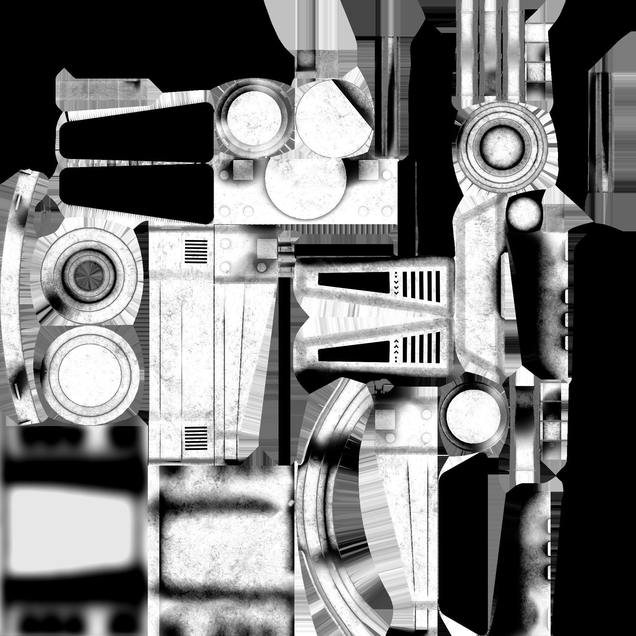 SciFi Backpack J06 Blue Metal - Fashion Character Design Low-poly 3D model_24