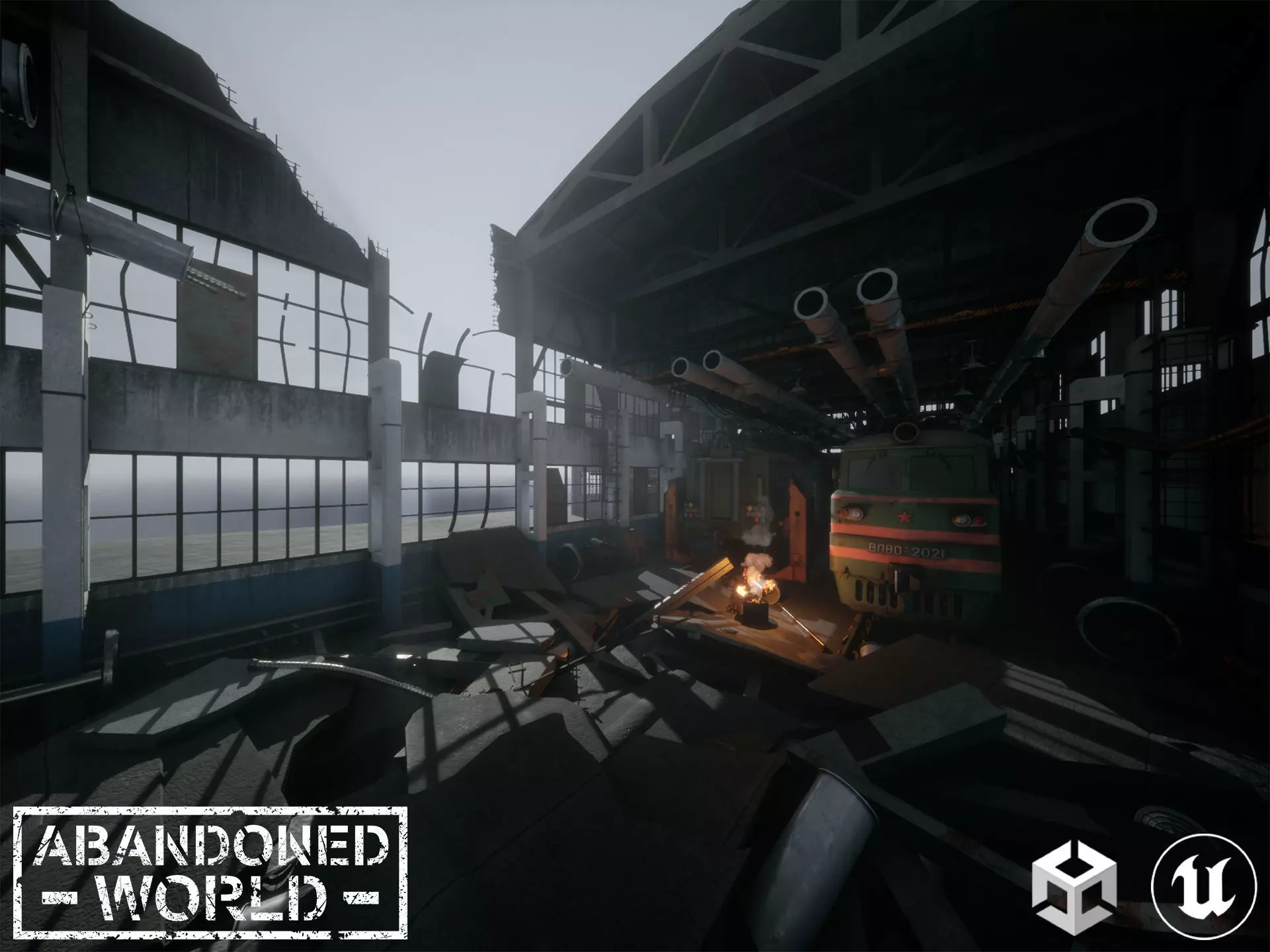 Modular Abandoned Depot for UE4 and Unity Full Complete 3D Model Collection_0