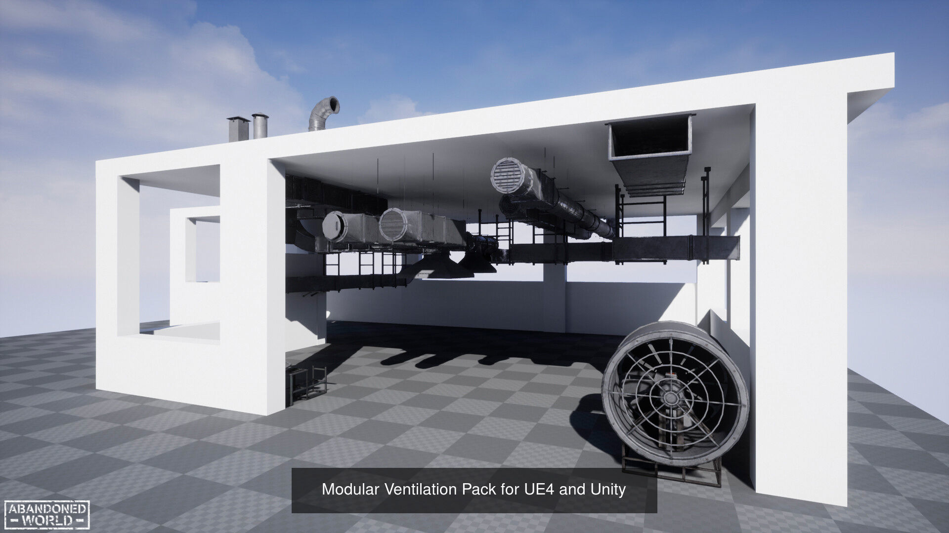 Modular Abandoned Depot for UE4 and Unity Full Complete 3D Model Collection_7