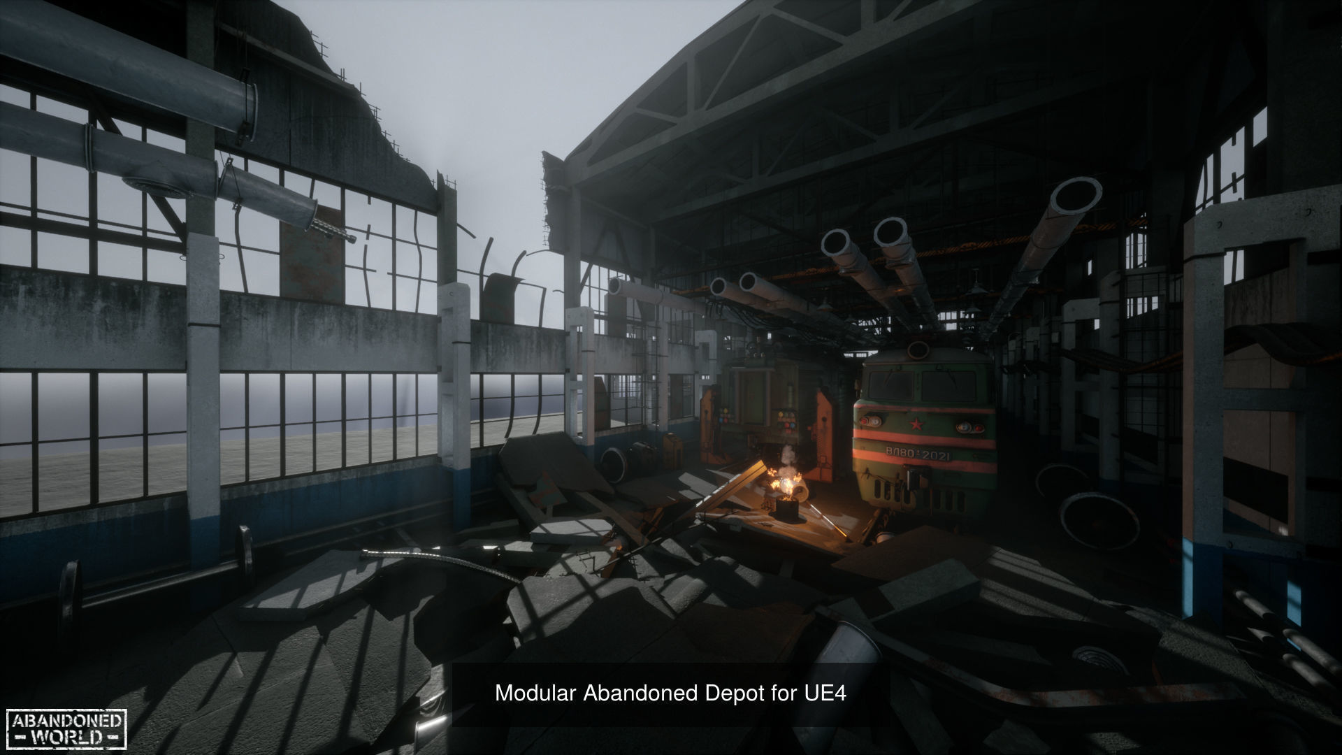 Modular Abandoned Depot for UE4 and Unity Full Complete 3D Model Collection_4