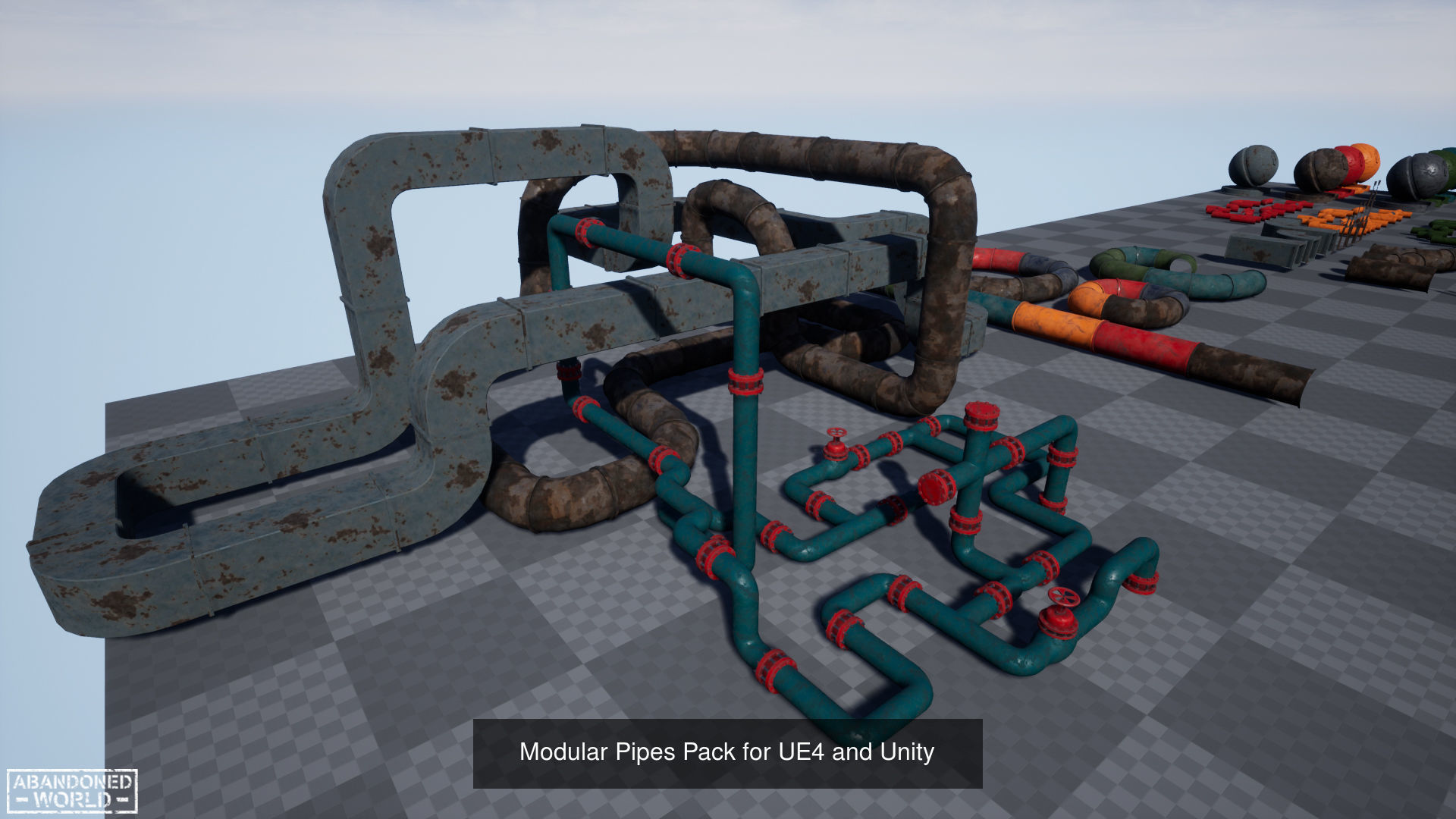 Modular Abandoned Depot for UE4 and Unity Full Complete 3D Model Collection_8