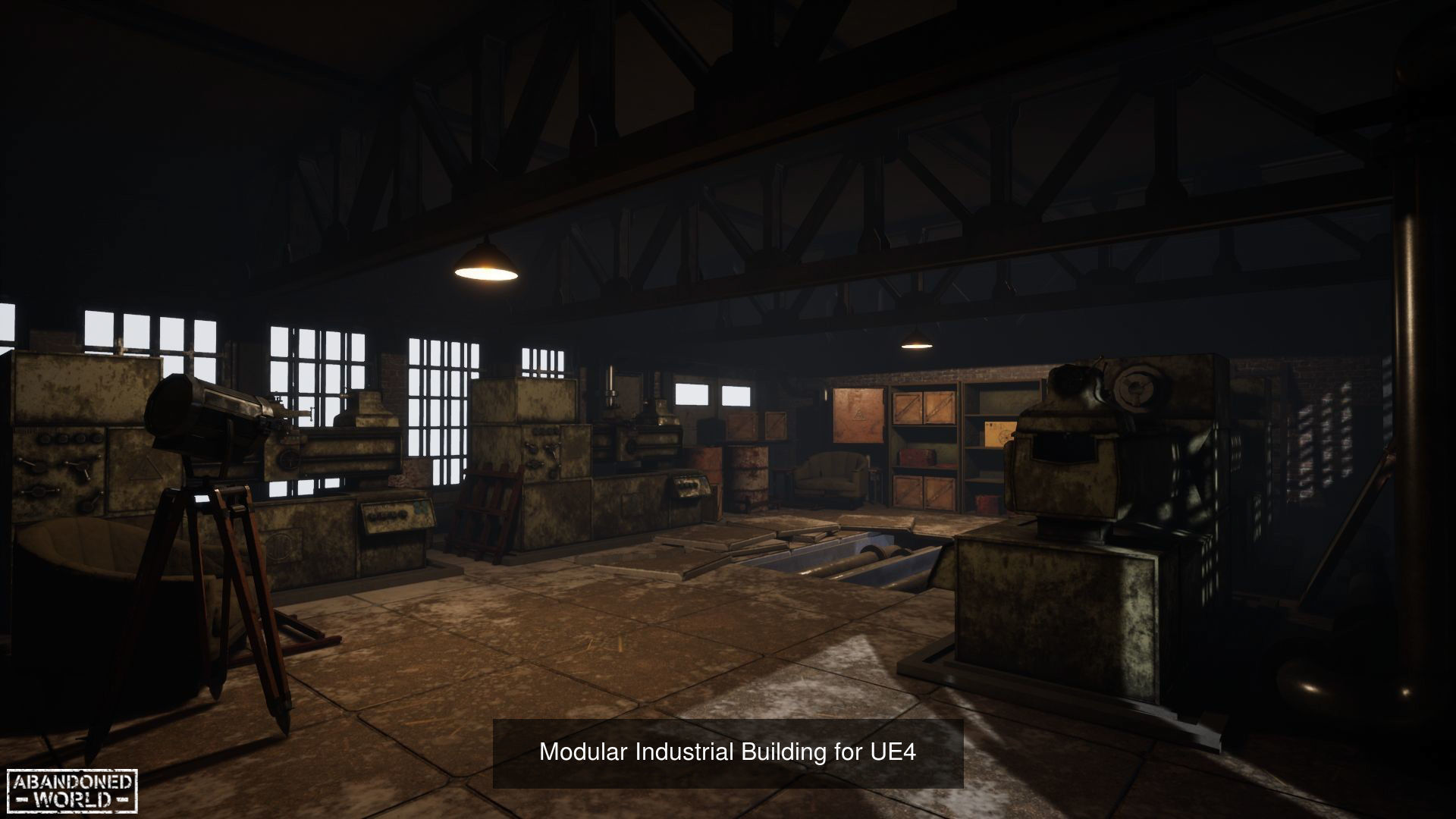 Modular Industrial Building for UE4 and Unity 3D Model Collection_2