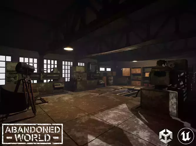 Modular Industrial Building for UE4 and Unity 3D Model Collection