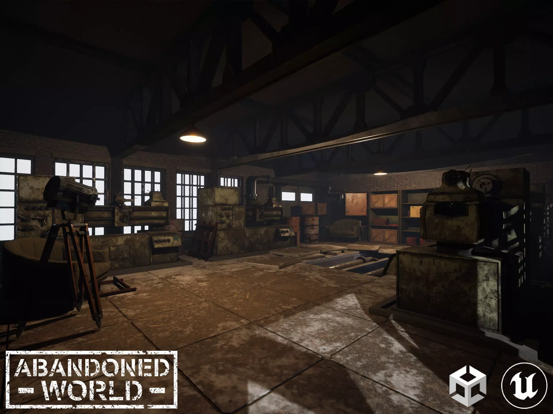 Modular Industrial Building for UE4 and Unity 3D Model Collection_0