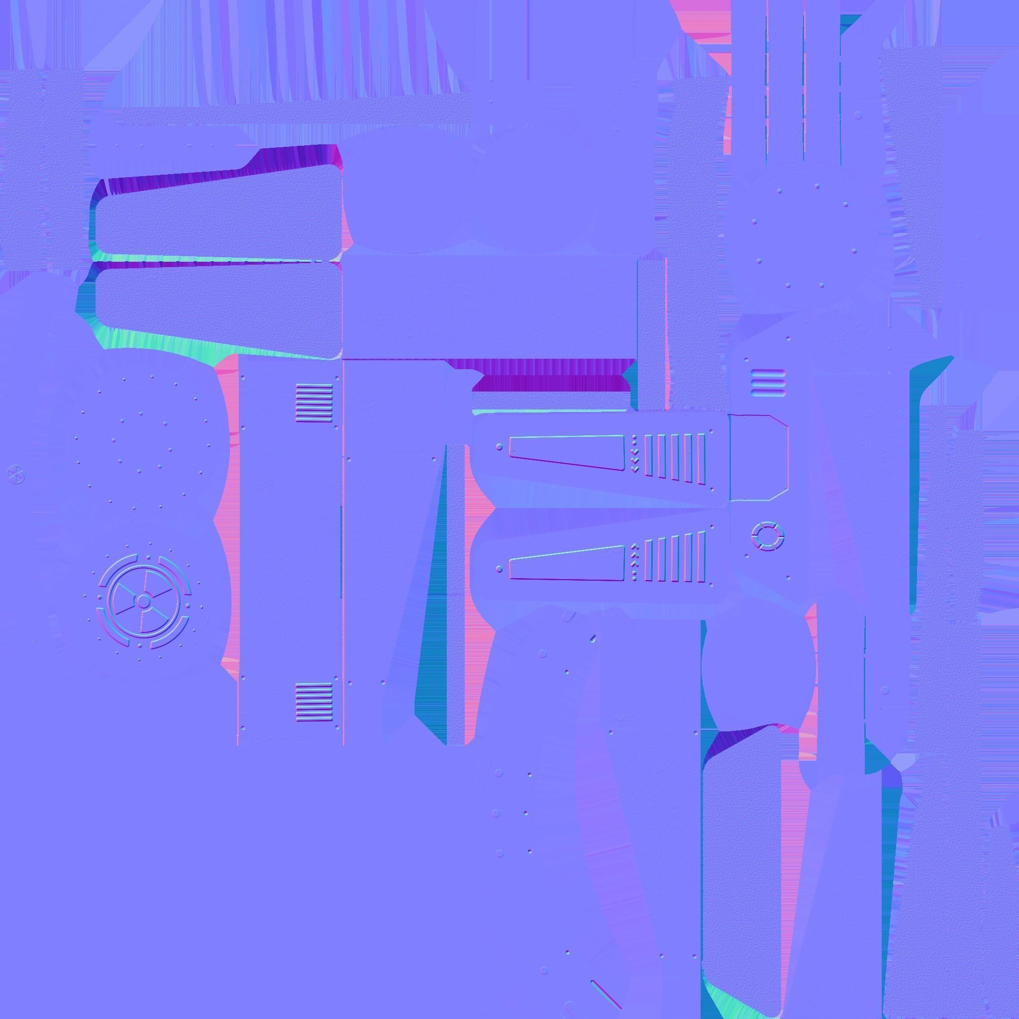 SciFi Backpack J08 Black Red - Fashion Character Design Low-poly 3D model_25