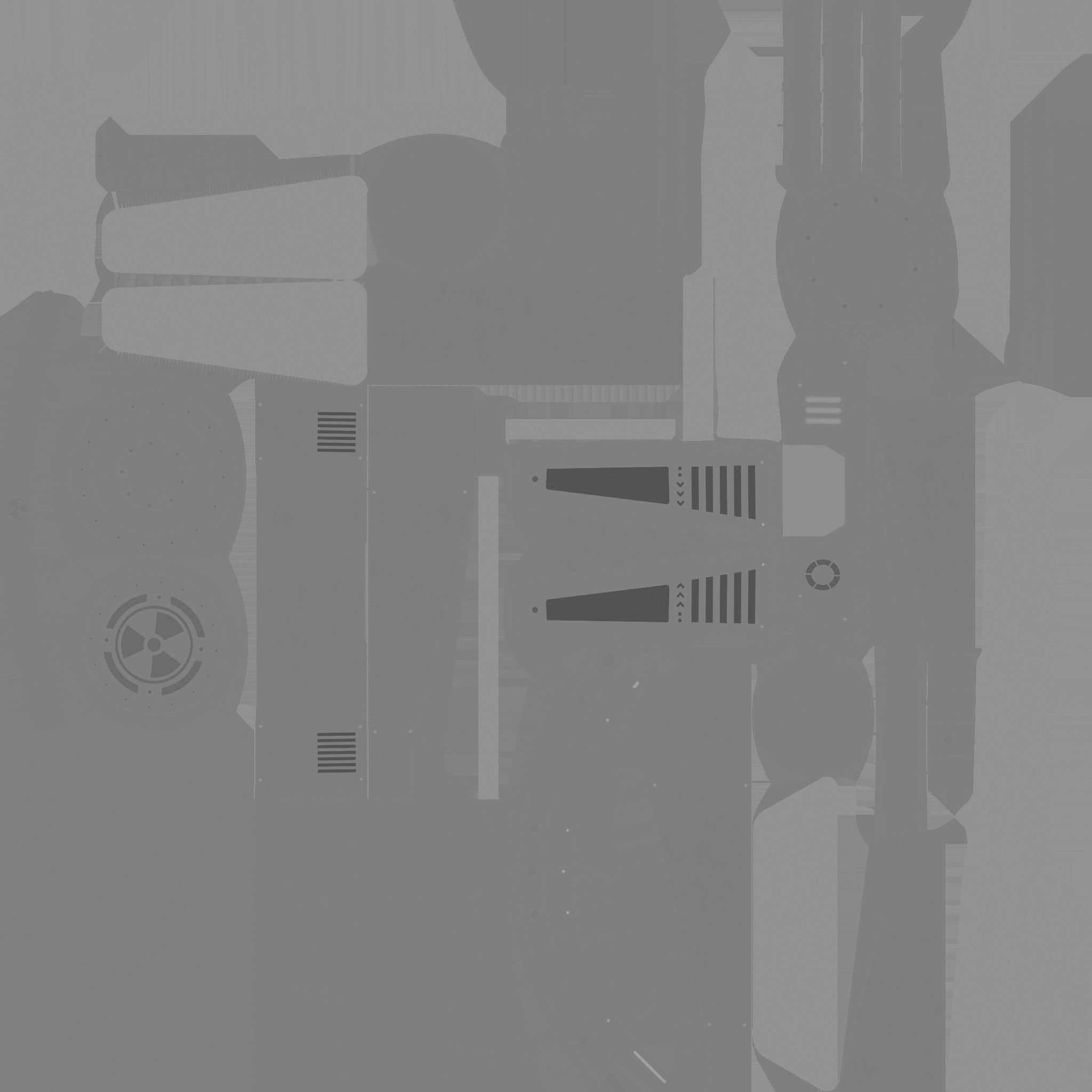 SciFi Backpack J08 Black Red - Fashion Character Design Low-poly 3D model_23