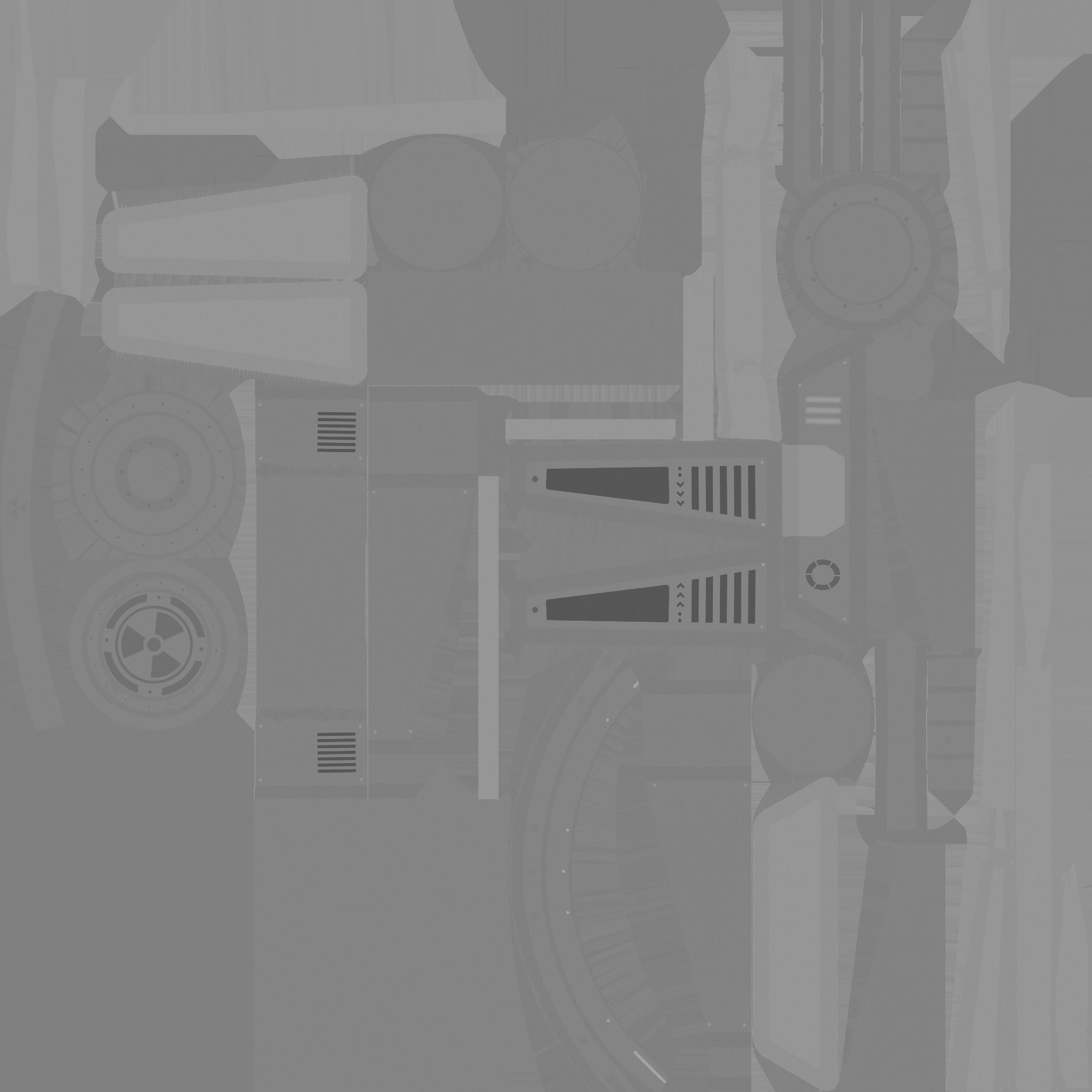 SciFi Backpack J09 Red - Fashion Character Design Low-poly 3D model_23