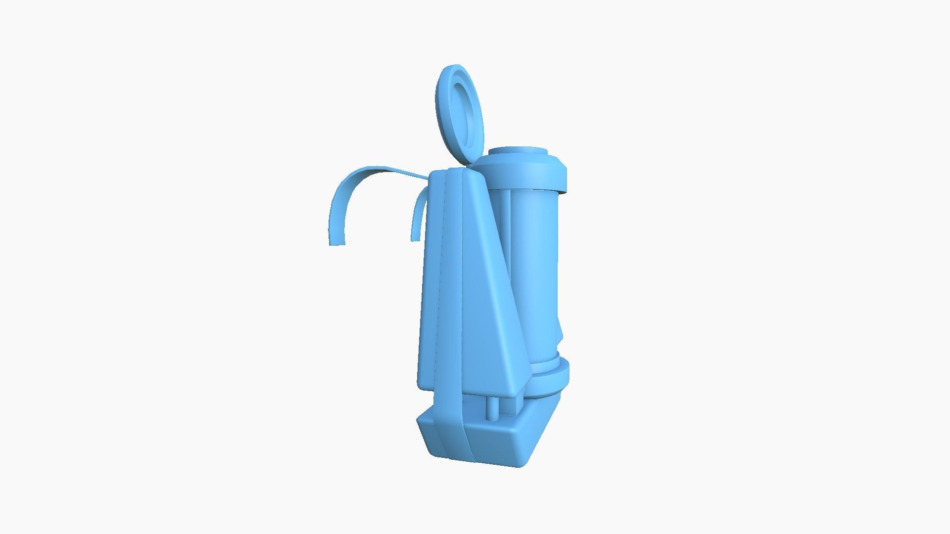 SciFi Backpack J09 Red - Fashion Character Design Low-poly 3D model_10