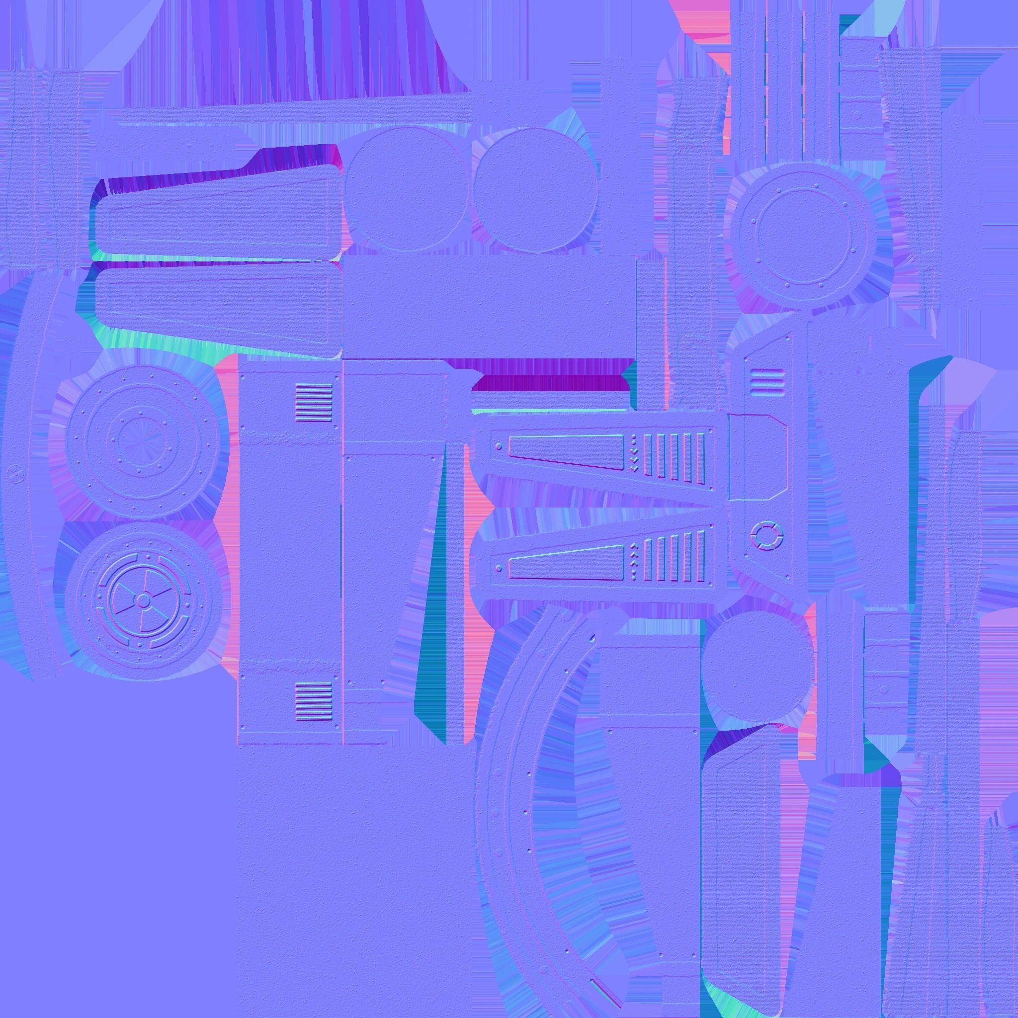 SciFi Backpack J09 Red - Fashion Character Design Low-poly 3D model_25