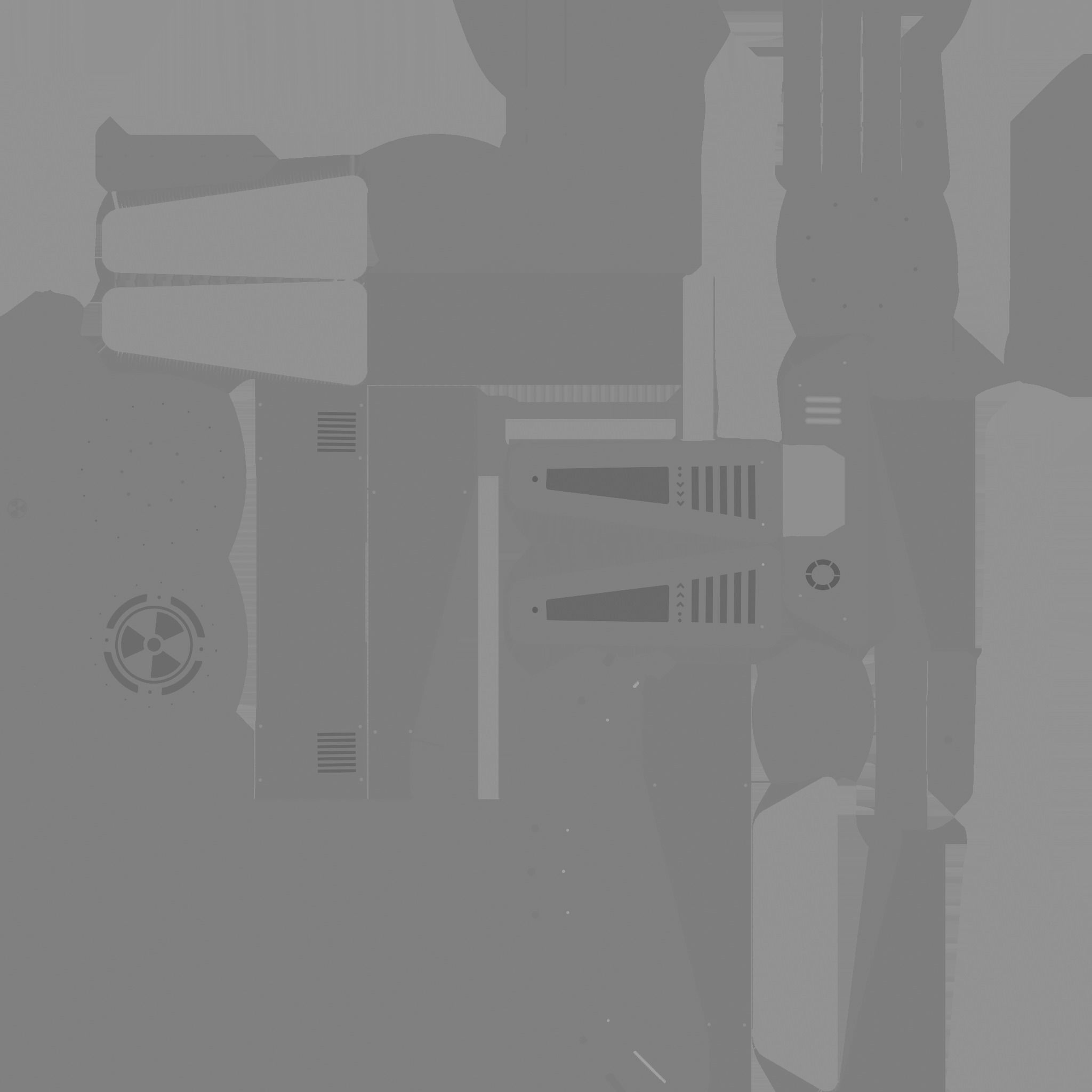 SciFi Backpack J10 Aluminum - Fashion Character Design Low-poly 3D model_23