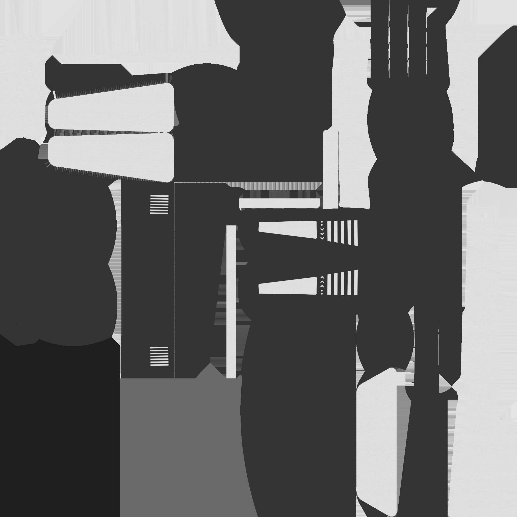 SciFi Backpack J10 Aluminum - Fashion Character Design Low-poly 3D model_27