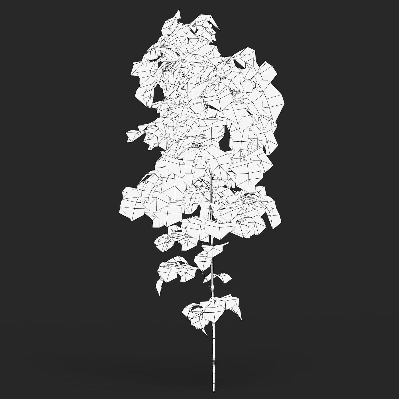 Realistic Game Ready Bamboo Tree 01 Low-poly 3D model_4