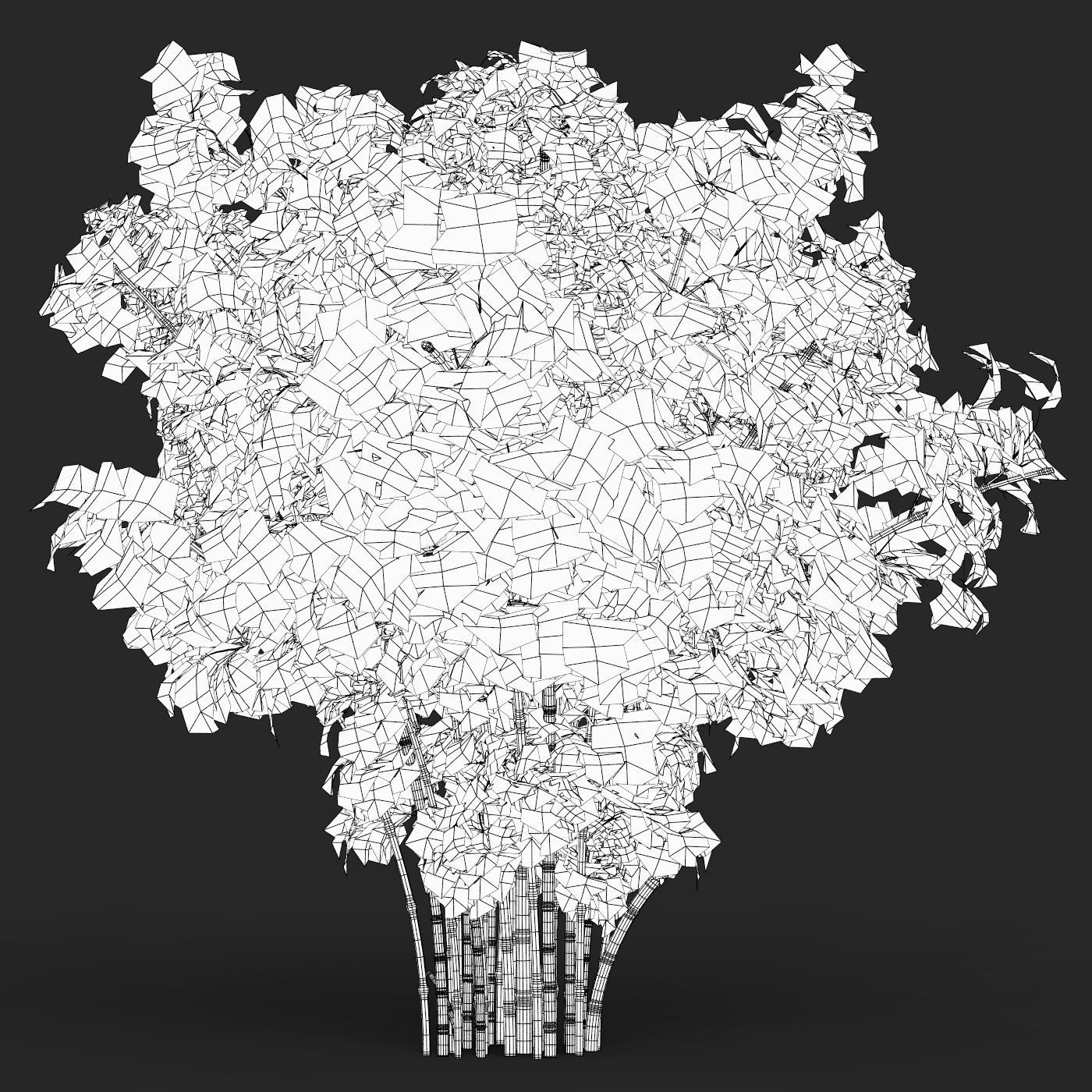 Realistic Game Ready Bamboo Tree 15 3D model_4