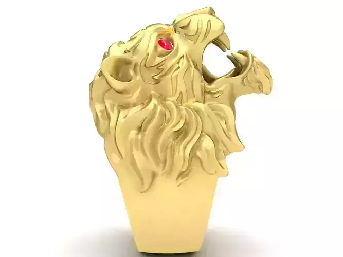 diamond head Lion Men ring 3767