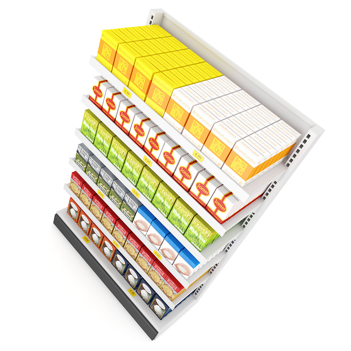 Supermarket Shelf 3D model_1