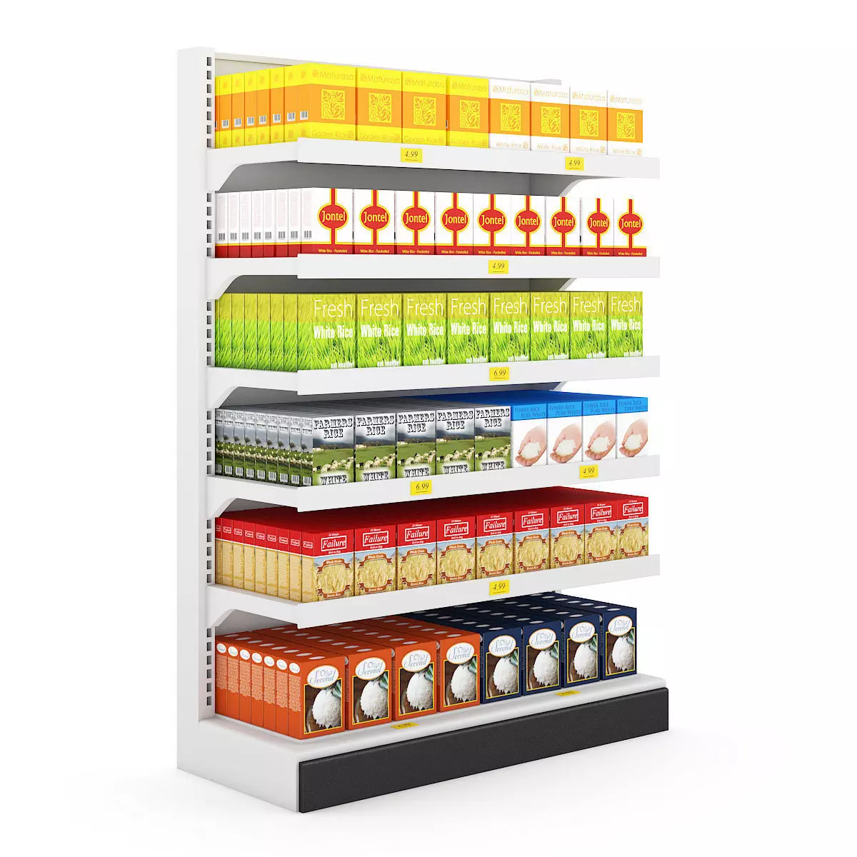 Supermarket Shelf 3D model_0
