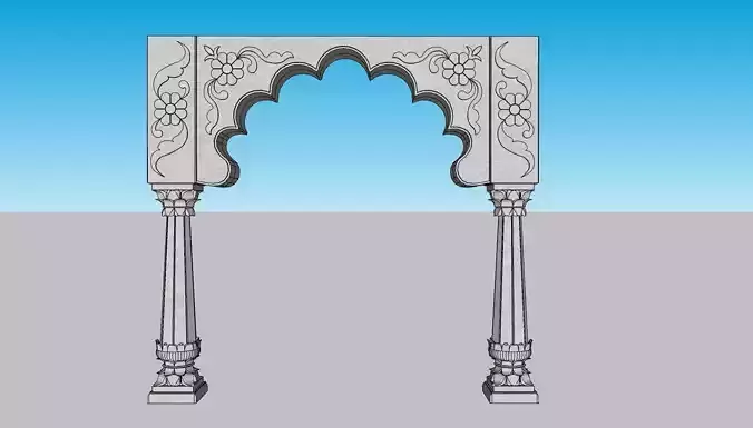 indian stone arch 3D model