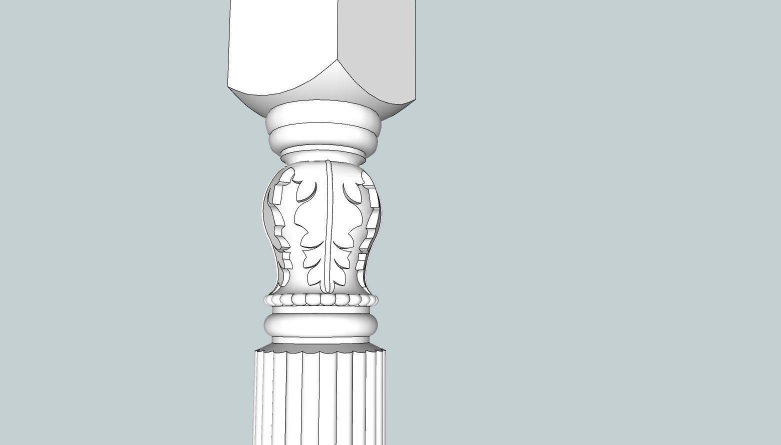 indian stone balester 3D model_3