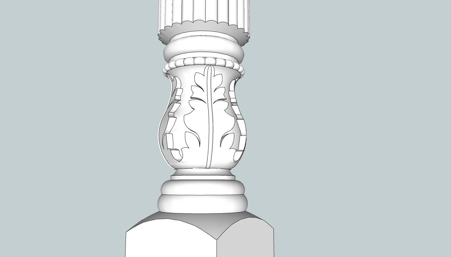 indian stone balester 3D model_4