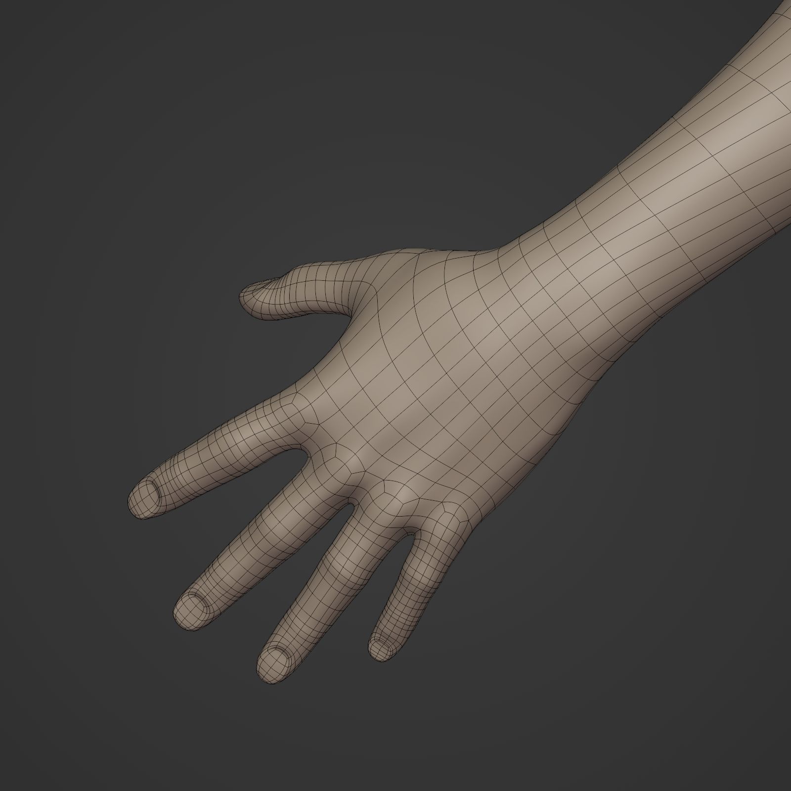 Man Base Mesh - Rigged  Low-poly 3D model_19