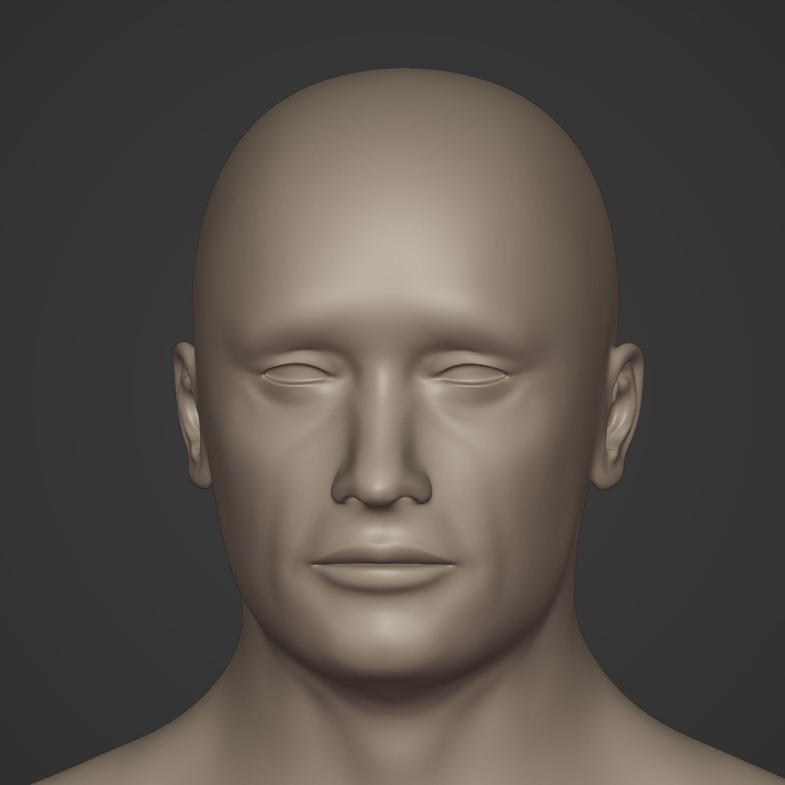 Man Base Mesh - Rigged  Low-poly 3D model_14