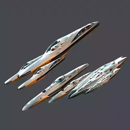 Starship space  scifi  game space Low-poly printable Low-poly  Low-poly 3D model